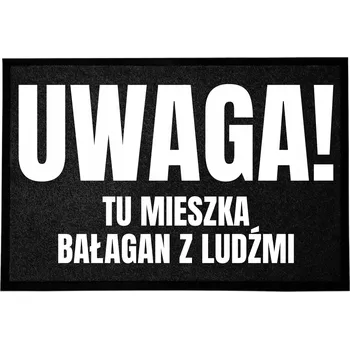 Rohožka ČERNÁ VSTUPNÍ ROHOŽKA 60X40CM PŘED DVEŘE - S LIDMI