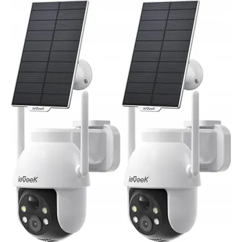 IP kamera IEGEEK 2K 3MP Solární Venkovní Kamera 360° PTZ s PIR Detekcí Pohybu a Zvukem