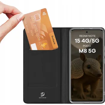 Pouzdro na mobilní telefon Flipové pouzdro Dux Ducis pro POCO M8 5G, černé