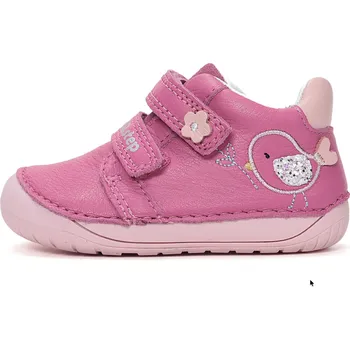 Dívčí obuv Dětské celoroční boty S070-61646B růžové s ptáčkem, D.D.Step Velikost: 23