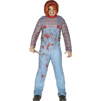 Karnevalový kostým KOSTÝM PANENKA Z HORORU VRAŽEDKYNĚ HALLOWEEN XL