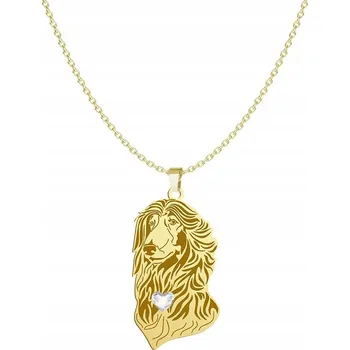 Náhrdelník Náhrdelník Afgánský chrt Pozlacený DEDIKACE GRAVÍROVÁNÍ DÁREK