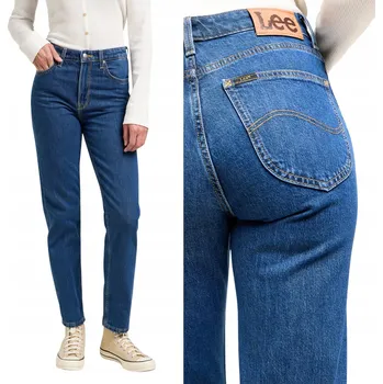 Dámské džíny Dámské džíny Lee Carol Regular Fit s vysokým pasem, modré, velikost W27 L31