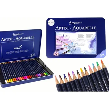 Výtvárné potřeby Akvarelové Pastelky LEAN Toys 48 ks