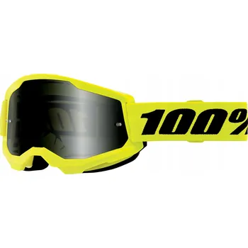 Motocyklové brýle Brýle 100% Strata 2 Sand Yellow Fluo smoke