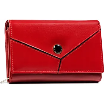 Peněženka Peterson peněženka z pravé kůže červená - dámská