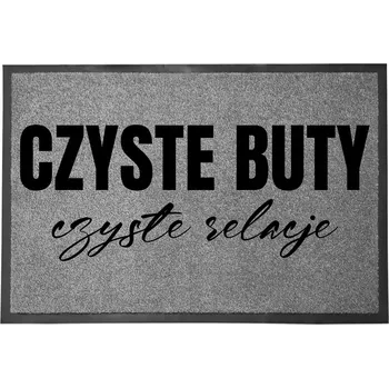 Rohožka ŠEDÁ VSTUPNÍ ROHOŽKA 60X40 POD DVEŘE - ČISTÉ VZTAHY