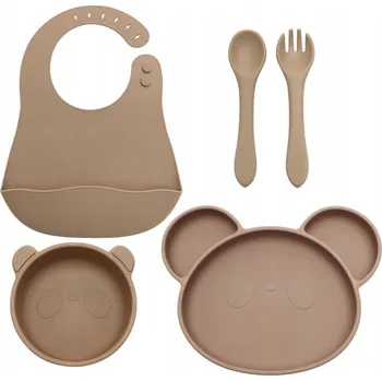 dětská jídelní sada Sada Gigi Kids béžový silikon