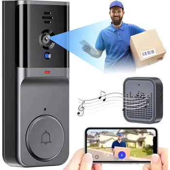 IP kamera BEZDRÁTOVÝ VIDEOZVONEK UNIVERZÁLNÍ WIFI S NOČNÍM VIDĚNÍM A HD AUDIO