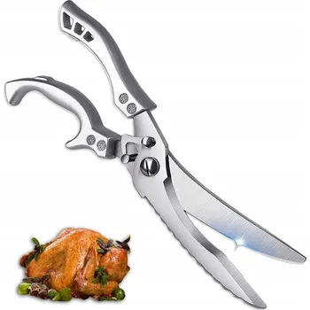 Kuchyňské nůžky VÍCEÚČELOVÉ NŮŽKY NA DRŮBEŽ KUŘE KUCHYŇSKÉ NEREZOVÁ OCEL SILNÉ