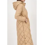 Kabát Monari 9595 béžový prošívaný s kapucí Velikost: 40
