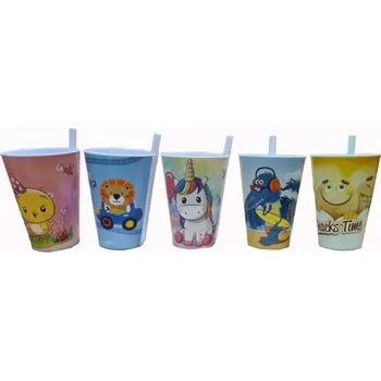 Kelímek PH 500ml s brčkem TUFFEX, mix dekorů