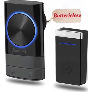 Domovní zvonek FUNK Bezdrátový Vodotěsný Zvonek 300m Dosah 58 Melodií