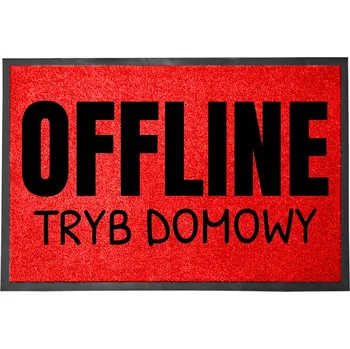 Rohožka ČERVENÁ VSTUPNÍ ROHOŽKA 60X40CM PŘED DVEŘE NA BOTY OFFLINE