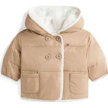 Dívčí bunda Dětská oboustranná bunda Tommy Hilfiger KN0KN02064.9BYA bílá 00X, vel. 80