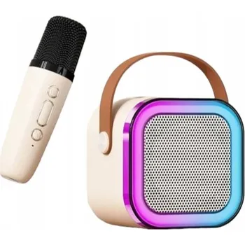 Mikrofon Mikrofon s reproduktorem KARAOKE sada pro děti svítící LED BLUETOOTH USB SD