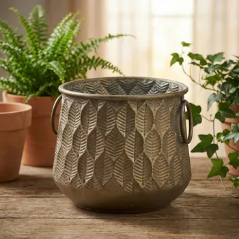 Obal na květináč Obal s uchyty MONDEX MARINA zlatý