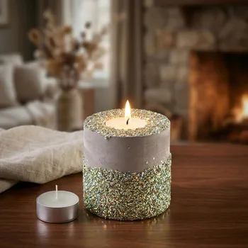 Svícen Svícen válec MONDEX DIAMENT 12 × 12 cm multi