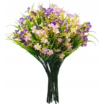 umělá květina Umělé květiny dekorační kytice fialová 35 cm 8 ks