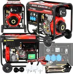 Přenosný jednofázový generátor proudu Kraft&Dele 6500 W, dieselový