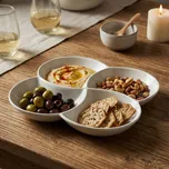 4dílná miska MONDEX BASIC 22 × 22 × 3 cm bílá