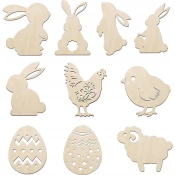 Obraz Dřevěné ozdoby na Velikonoce 50 KS k dekoraci