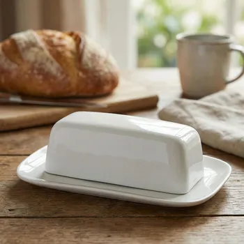 Máslenka MONDEX BASIC 20,5 × 14,5 × 7 cm bílá