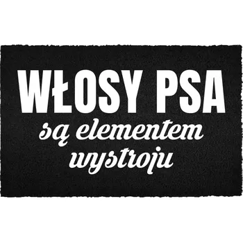Rohožka KOKOSOVÁ ROHOŽKA ČERNÁ PODLAHOVÁ VSTUPNÍ 60X40CM KE DVEŘÍM NA PSA