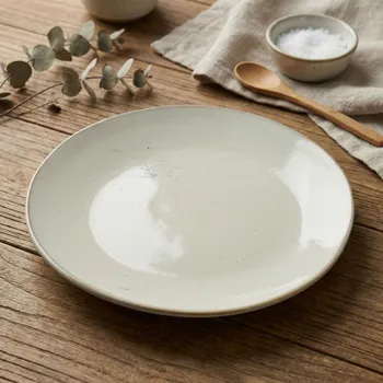 Talíř Dezertní talíř MONDEX BASIC NATURE 22,5 cm krémový kropenatý