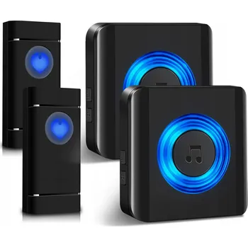 Domovní zvonek SATISURE Bezdrátový Zvonek 2 Vysílače 2 Přijímače IP55 400m