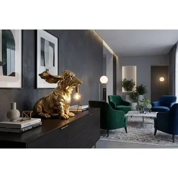 Lampička Stolní lampa GOLDEN DACHSHUND Dekorhome