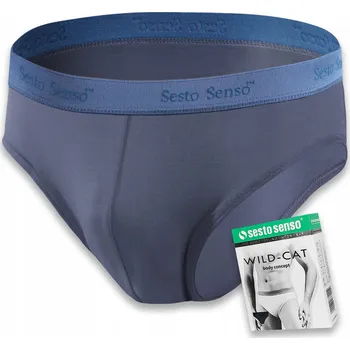 Slipy Pánské slipy SM05 klasické s neškrtící gumou, bavlněné, džínové, velikost M