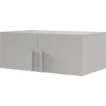 Meblar Nástavec skříně BRAGA 3 Zvolte možnost: dřevěný úchyt, Výběr provedení: Platinovo šedá