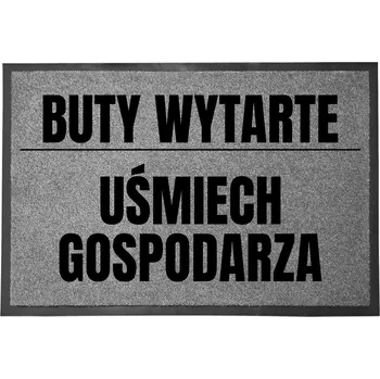 Rohožka ŠEDÁ VSTUPNÍ ROHOŽKA 40X60 KE DVEŘÍM S HUMOREM - ZÁBAVNÁ ROHOŽKA NA BOTY