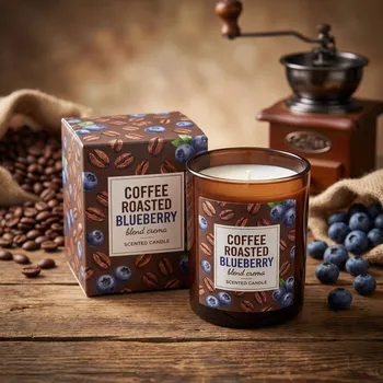 Svíčka Vonná svíčka ve skle BARTEK COFFEE ROASTED BLUEBERRY BLEND CREMA 115 g