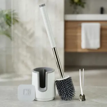 WC štětka Silikonová WC štětka MONDEX EDA SILICONE 10×41 cm bílá