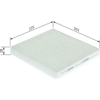 Ventilátor topení a klimatizace Filtr, vzduch v interiéru BOSCH 1 987 435 133