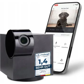 IP kamera PETTEC Kamera pro zvířata 360° Full HD s aplikací, detekcí pohybu a nočním viděním