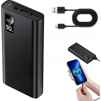 Powerbanka Powerbanka 50000mAh Mega výkonná Rychlé Nabíjení USB-C 2026