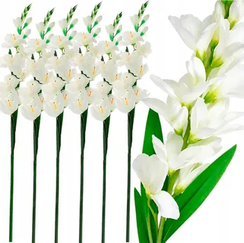 umělá květina 6x UMĚLÁ FRÉZIE NA ARANŽOVÁNÍ KYTICE JAKO ŽIVÁ DEKORACE KVĚTINY 90CM 6 KS