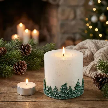 Lucerna Svíčka lampion válec MONDEX LAS bílo-zelená