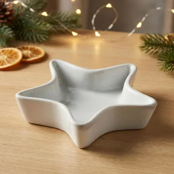 Miska hvězda MONDEX BASIC 10 × 10 × 2,5 cm bílá