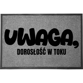 Rohožka ŠEDÁ VSTUPNÍ ROHOŽKA 60X40 DO DOMU - HUMOR / DOSPĚLOST V PROCESU
