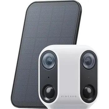 IP kamera VIRTAVO Venkovní solární kamera Akumulátor WiFi Noční 2-Way Audio PIR