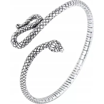 Náramek Dámský stříbrný náramek had Žmija