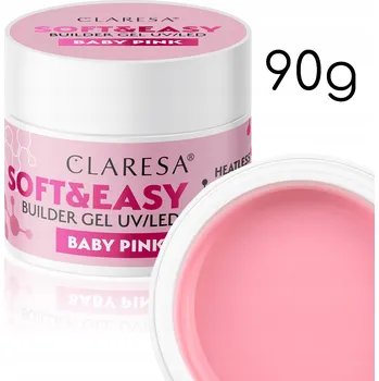 Lak na nehty Claresa Stavební Gel Soft & Easy Baby Pink 90 g