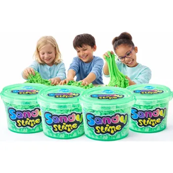 Modelovací hmota 4x Pískový Sliz Sandy Slime Modelovací Hmota Cotton Sand Zábava Terapie