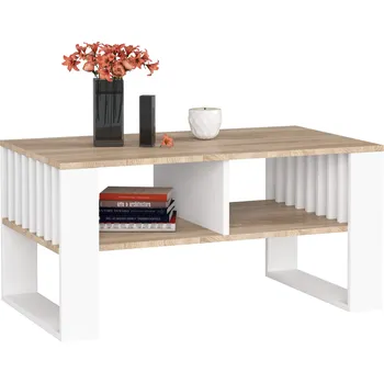 Konferenční stolek AK Furniture Rockford dub sonoma/bílý