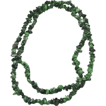 Náhrdelník Rubín v zoisitu, dlouhý sekaný náhrdelník cca 83 cm