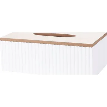 Zásobník na papírové ručníky Nádoba na kapesníky KRABIČKA DÁVKOVAČ na kapesníky BÍLÁ MDF KRABIČKA NA UBROUSKY